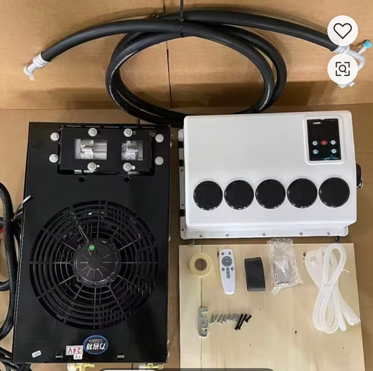 ハイエース専用12vクーラー白色＆室外機取付ブラケットセット　動作確認後発送　残り1台
